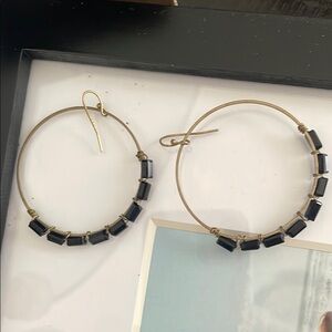 Elegant Black Hoop Earrings